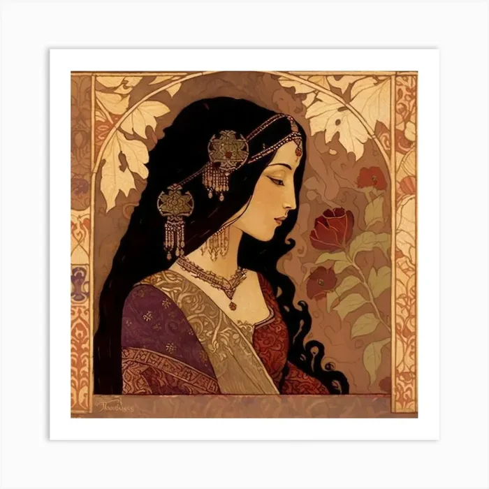 Woman With Long Hair Art Print by SOLAT RANA