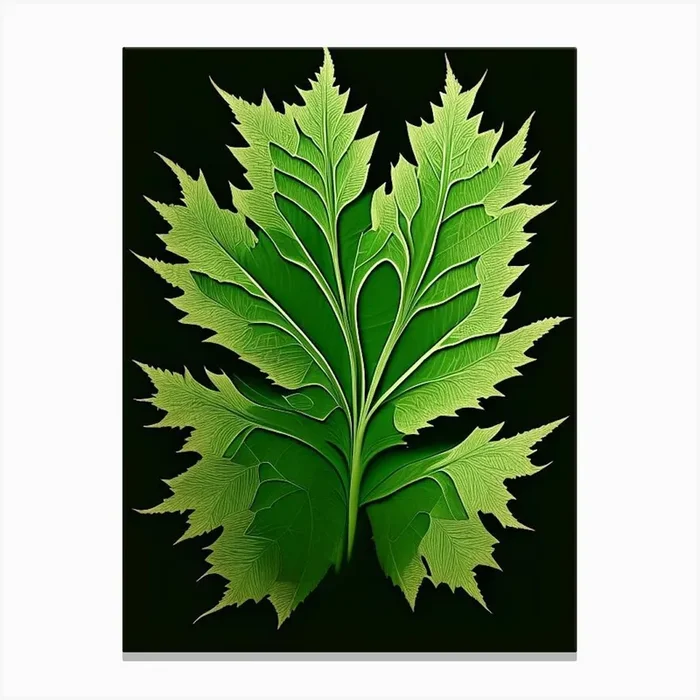 Wormwood Leaf Vibrant Inspired 2 Canvas PrintL& by Leaf & Stem Studio