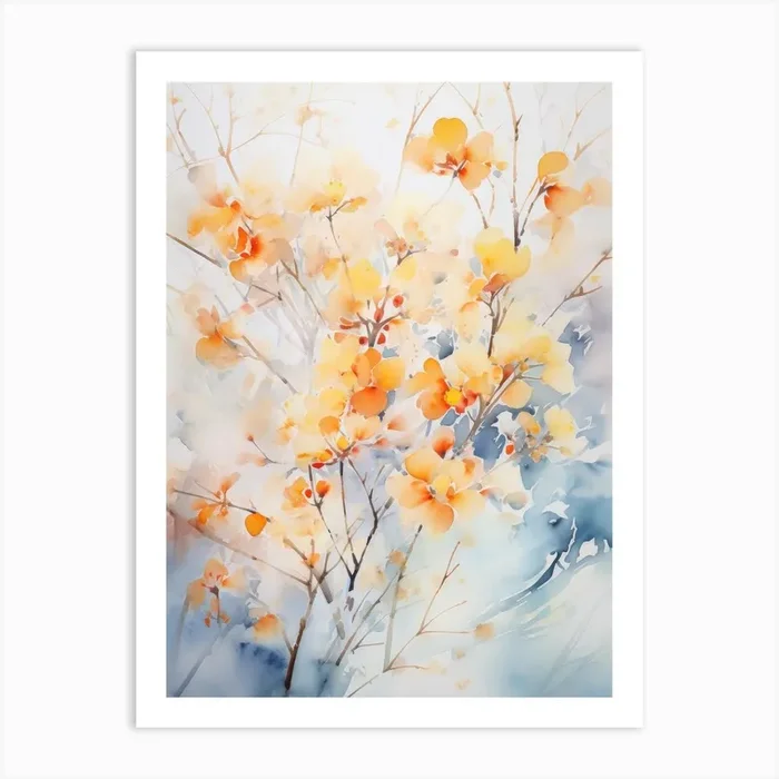 Yellow Flowers Art Print by Moving Clouds Art