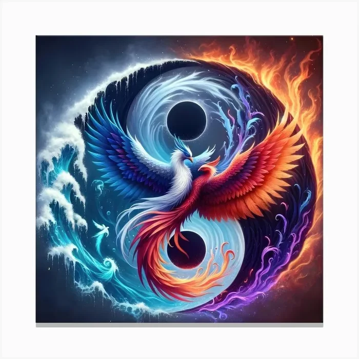 Yin Yang Phonex Canvas PrintR by Raphael